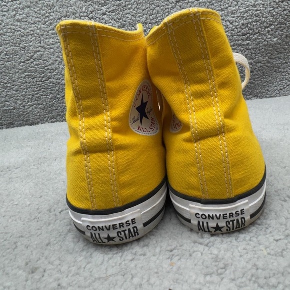 Converse Chuck Taylor All Star Shoes Womens 9.5 Yellow High Top Canvas Sneakers - Picture 5 of 14